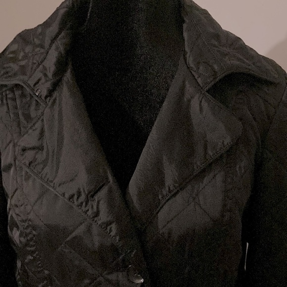 Aeros Women Black Jacket Straight Fit Textured Long Sleeve  - PS - Picture 3 of 12